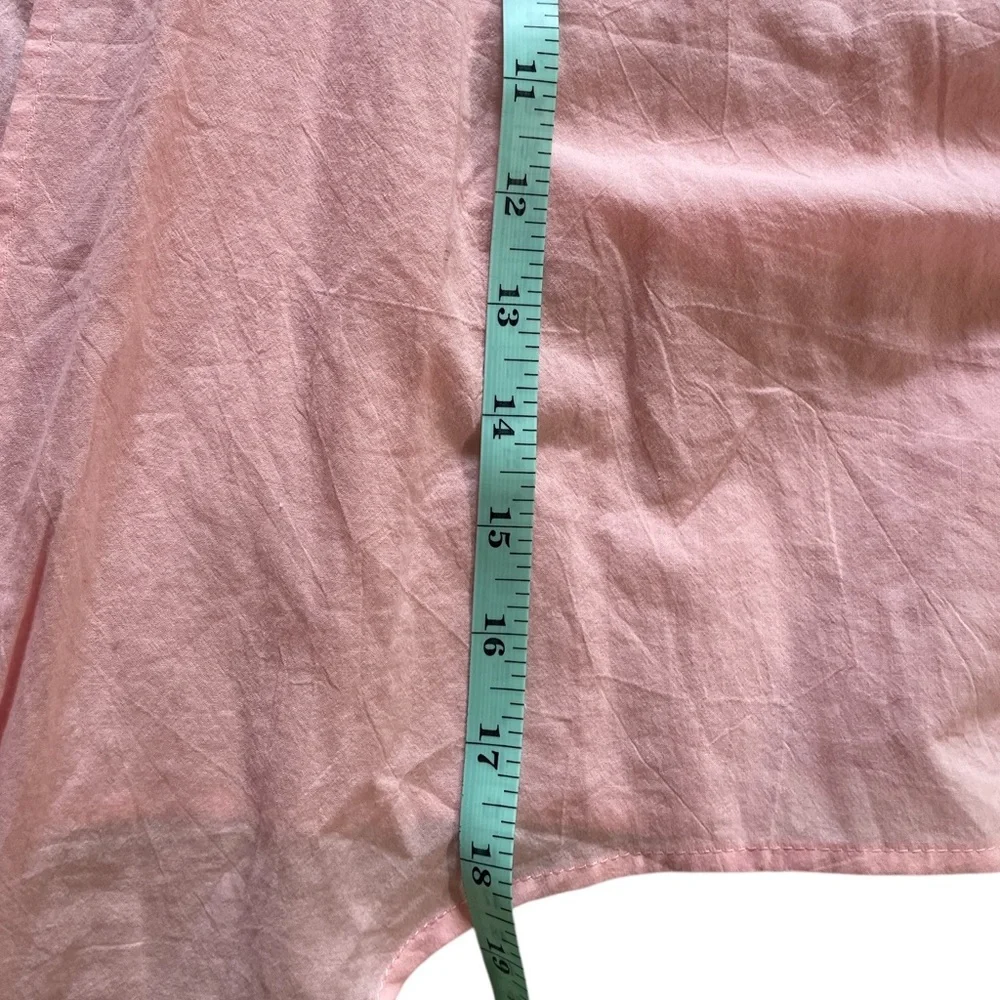 Summer Crop Top Short Sleeve Deep V Neck Sexy Front Tie Blouse,Peach,Large,New - Picture 7 of 9